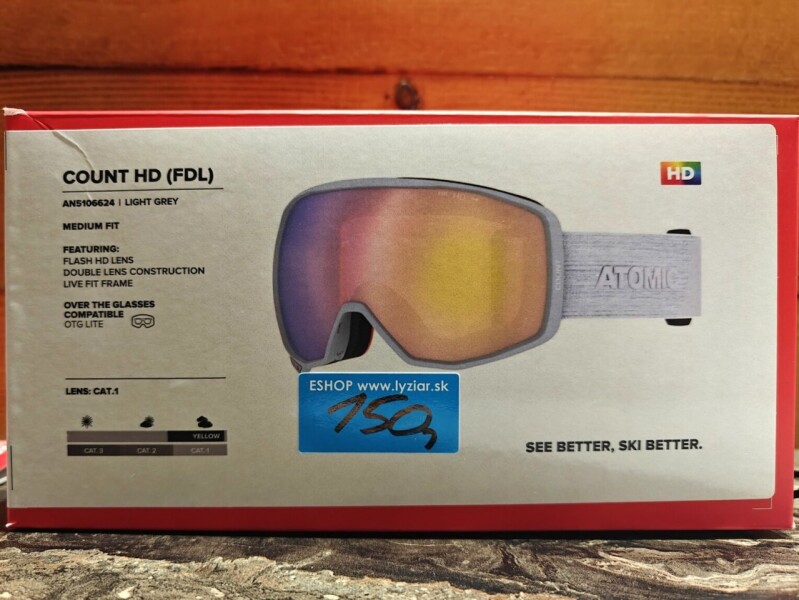 UNI LYŽIARSKE OKULIARE ATOMIC COUNT HD FDL LIGHT GREY